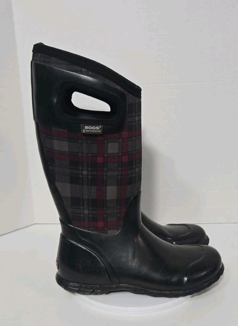 Bogs Hampton Plaid Winter/Rain Boots Womens Size 7 Waterproof 711779-009